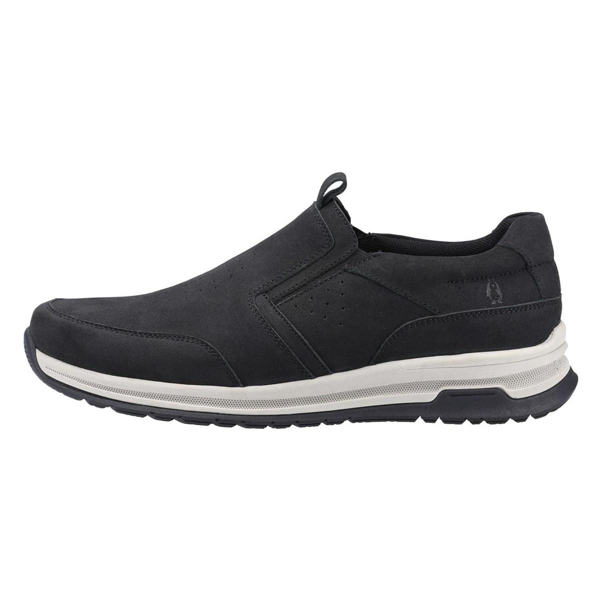 Hush Puppies Cole Slip On, Black Nubuck, 10