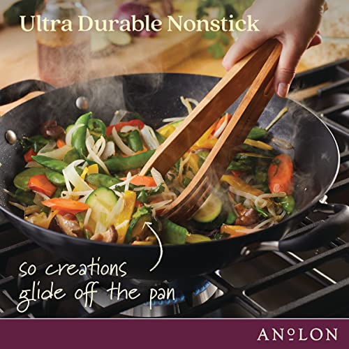 Anolon Advanced Home Hard-Anodized Nonstick Open Stock Cookware- Woks (14-Inch Covered Wok, Onyx) by Anolon - Image 4