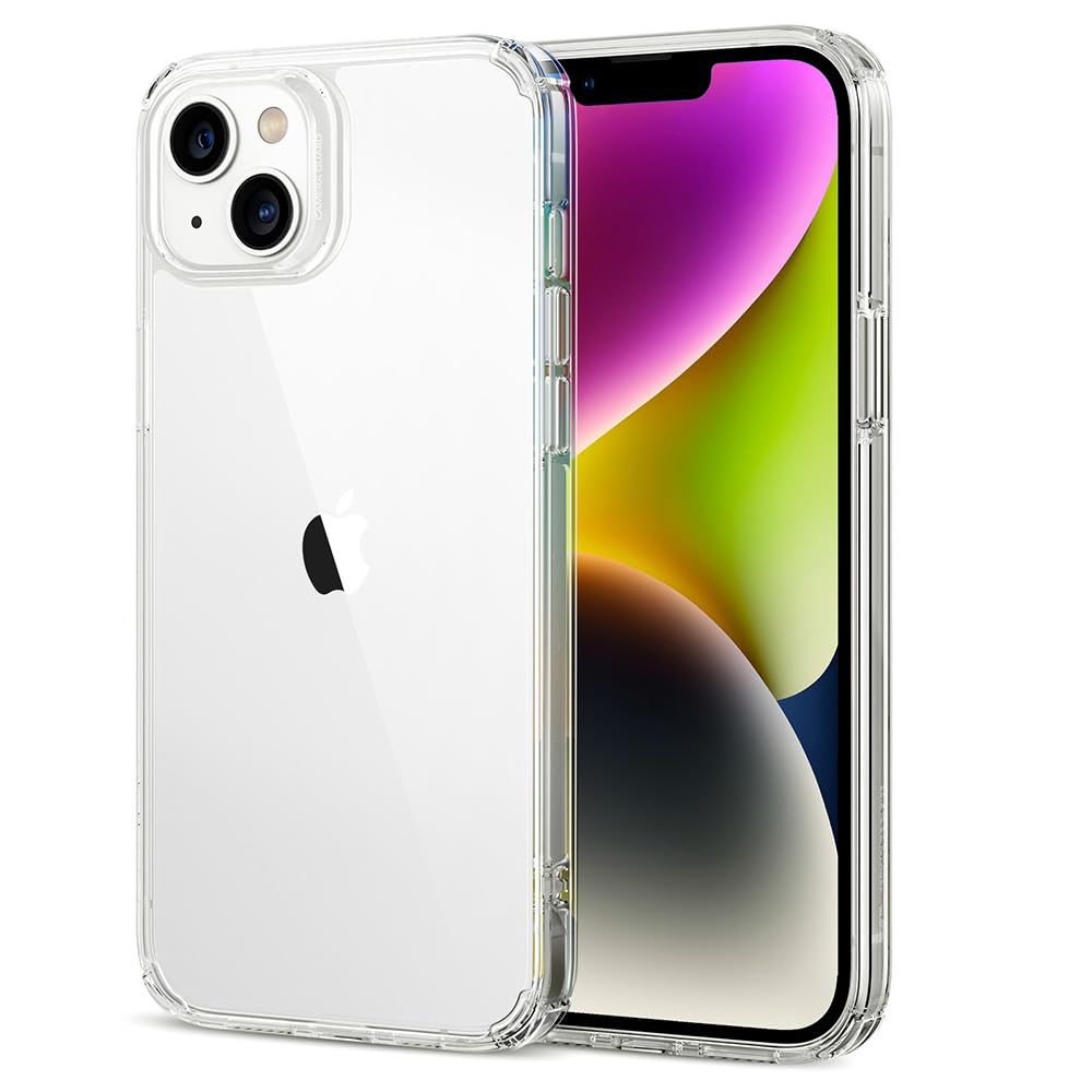 ESR for iPhone 14 Plus Case, Resists Scratches, Acrylic Back, Clear Black | Military-Grade Drop Protection, Shockproof Air Guard Corners, Raised-Edge Protection, Resists Scratches