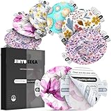 Jinyusega Dexcom G7 防水粘着パッチ 20個入り 簡単剥離タブ付き カットバック CGMセンサーテープ 10-14日用 花柄