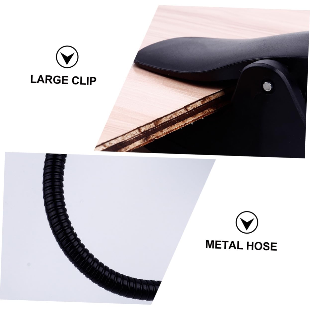 Toyvian Lampe de Lecture Réglable pour Pupitre Musique en Abs Noir, Double Alimentation USB et Piles Aa, Lumière Douce Qui Ne Fatigue Pas les Yeux