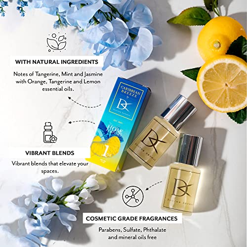 Doctor Aromas Premium Therapeutic Essential Oils Fragrance Scents Bottles Refills– Organic Aroma, Safe For Diffusers, Aromatherapy Lemon Lavender And Other Blends, 1 Oz (Caribbean Breeze, 2-Pack) #TOP3