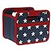 Produktbild meori Faltbox Mini in Marineblau mit Sternen  Kleine Klappbox mit Griffen  Geschenkidee und Allzweck Aufbewahrungslösung - A100316 - 16,5 x 12,5 x 14 cm
