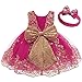 Bambino Bambino Del Vestito Del Merletto Delle Ragazze Primo Battesimo Elegante Ricamo Festa Di Nozze Fiore Abiti Da, Rose1., 60 cm