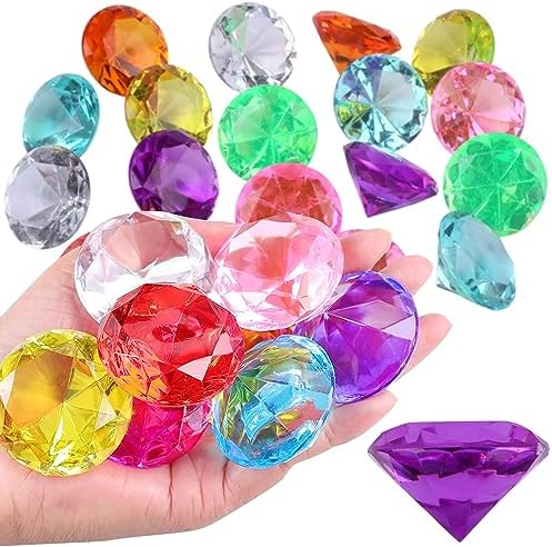 BondEron 100 Acryl Diamanten Bunt - Glitzersteine Für Deko, Basteln, Tischdeko, 11x14mm