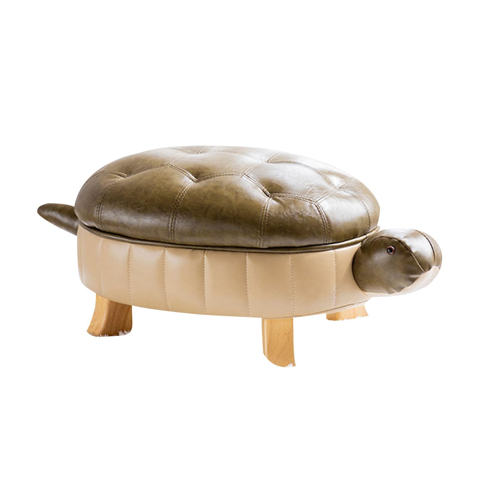 Mescxty C Turtle Animal Ottoman Footstool,Microfiber Leather Upholstered Foot Rest With Non-Slip Foot Pads For Bedroom Living Room Dressing Entryway Lounge Game Room(S, )
