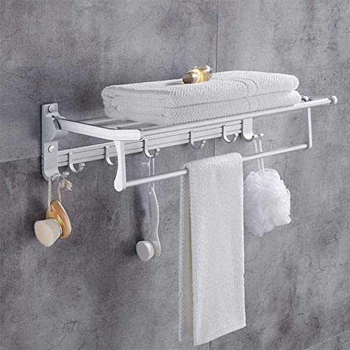Étagère porte-serviette double couche pliable pour un séchage rapide et gain de place