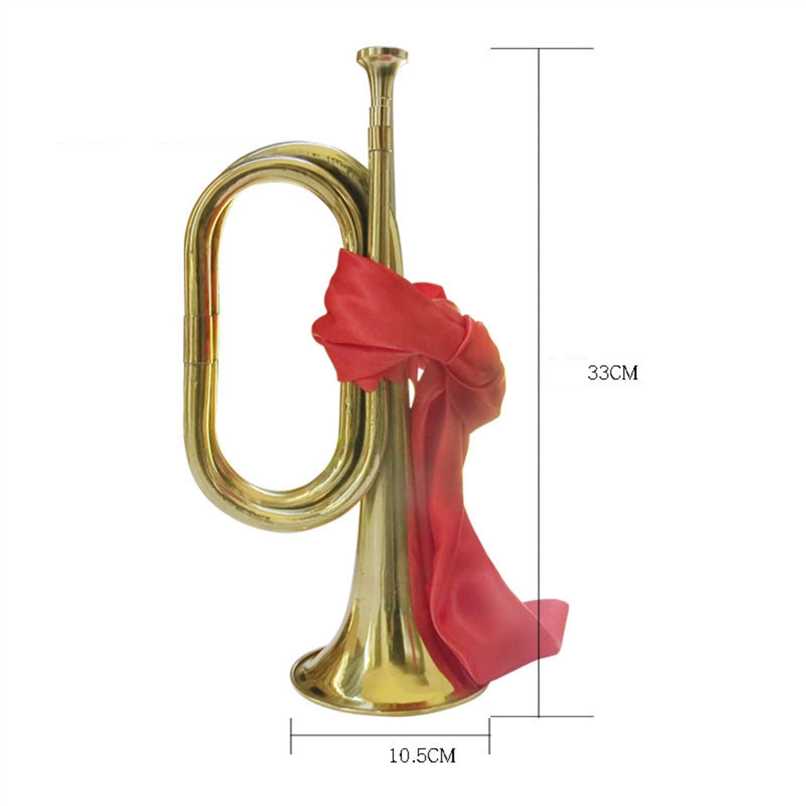 TSTS Corno in Lega di Rame Young Pioneer Bugle Charge Bugle Trumpet Horn Youth Horn Strumento A Fiato Studenti Bugle