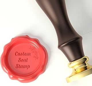 Custom Wax Seal Stamp Personalized Name/Text/Letter/Image/Logo Sealing Wax Stamp for Wedding Invitations Cards Envelopes Wine Packages Gift Sealing (Text & Picture Customized)
