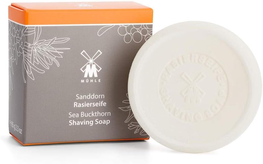 MÜHLE shaving soap with sea buckthorn for all skin types - fruity & fresh - 65g