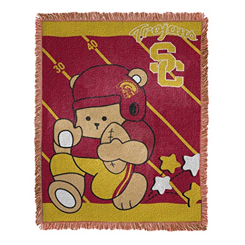 Northwest NCAA USC Trojans Unisex-Baby Woven Jacquard Tapestry Throw Blanket, 36