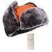 Beurio Orange Ushanka Russian Snow Winter Hunting Fur Hat