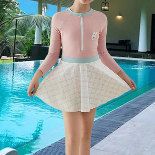 jojomis Girls Swimdress Hawaiian Summer Kids Swimwear Bunny Pattern Quick-Dry Nylon Swim Suit for Beach Pool Vacation4