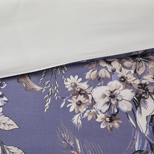 Image of Modern Threads 5-Piece Printed Comforter Set, Thea King in Silver Purple - Soft Comforter, 2 Pillow Shams, and 2 Decorative Pillows