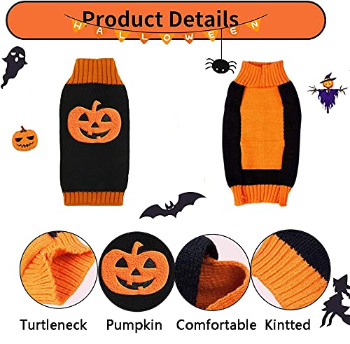 DOGGYZSTYLE Halloween Kürbis Hund Pullover Haustier Kostüm Fashion Urlaub Party Puppy Geschenk für Hunde und Katzen (Kürbis-A, S)