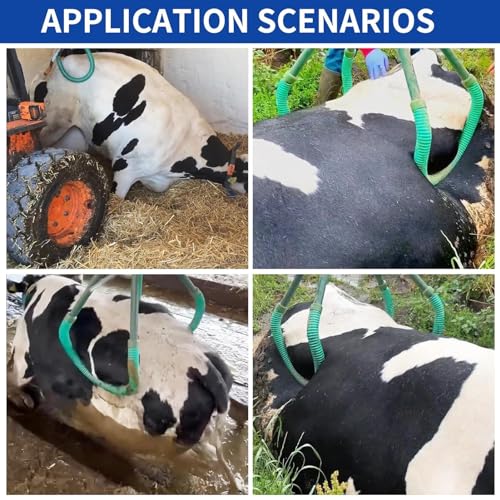 Morsetto per sollevamento bestiame, dispositivo di supporto regolabile in acciaio inox, supporta fino a 999,7 kg, ideale per distocia in fattoria e uso lattiero-caseario