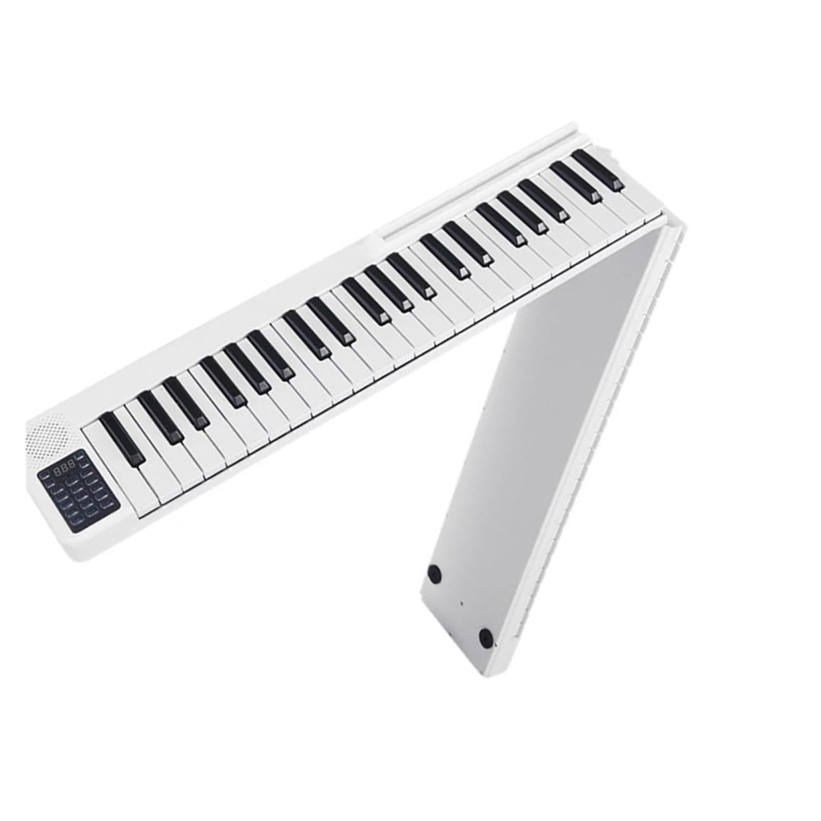 klawiatura elektroniczna Przenośne 88 Klawiszy Składane Pianino Cyfrowe Pianino Elektroniczne Klawiatura Fortepianowa Klawiatura Syntezatora Instrumentów Fortepianowych (Color : Silver)