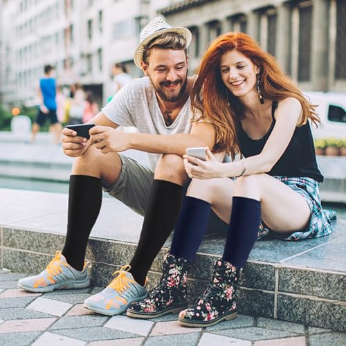 Image of CTHH Toeless Compression Socks for Women & Men Open Toe Knee High Stocking | 3 Pack 20-30 mmHg Graduated Compression Socks Best Support for Circulation Flying Running Daily Wear Cooling