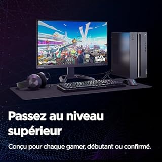 Lenovo LOQ 17IRR9 Ordinateur de Bureau Gaming (Intel Core i5-14400, RAM 16Go, SSD 512Go, NVIDIA GeForce RTX 5060 8GB GDDR7, Windows 11 Home) - Noir - Gris