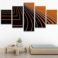 SIGNWIN 5 Panel Canvas Wall Art Solid Structures for Home Decorations Ready to Hang - 60