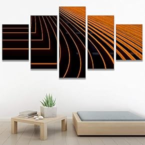 SIGNWIN 5 Panel Canvas Wall Art Solid Structures...