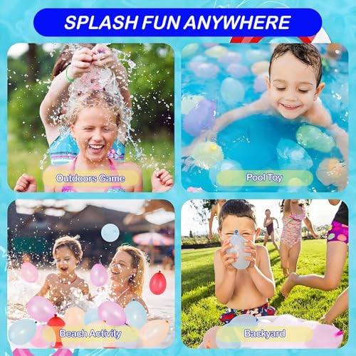 999 PCS Self Sealing Water Balloons Quick Fill, Water Balloon Yard Games Rapid Fill Kids Toys, Balloons Set Summer Splash Party Easy Quick Fun Outdoor Backyard for Swimming Pool A1 — view 6