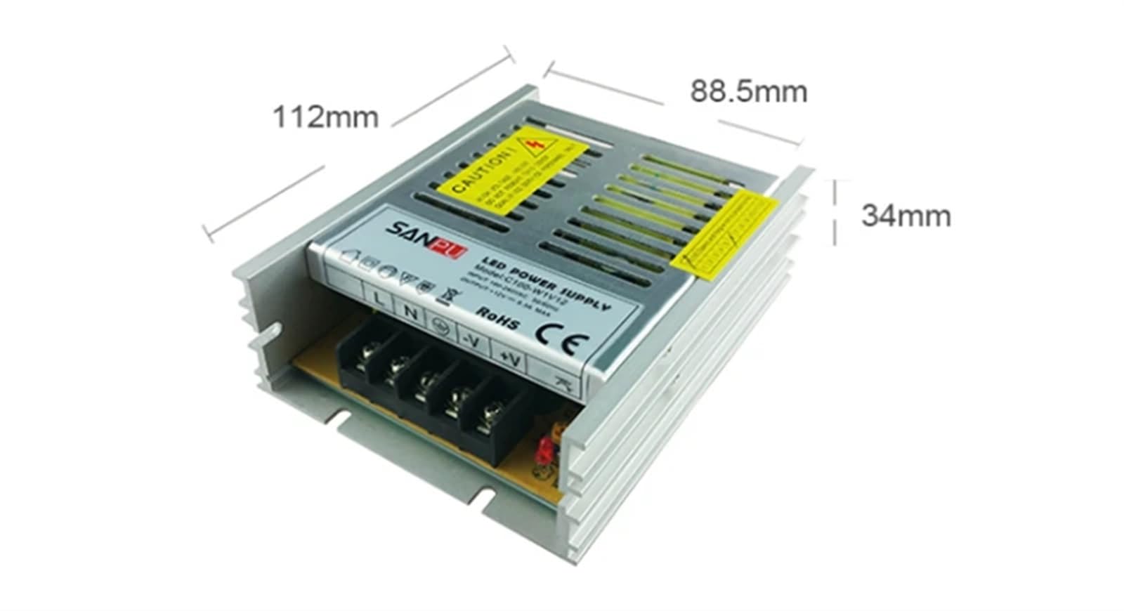 Zasilacz impulsowy 24 V 100 W 4 A stałe napięcie LED przełącznik tryb transformator napędowy aluminium IP20 odpowiedni do taśm świetlnych LED