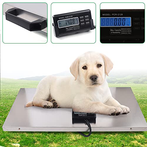 Báscula veterinaria portátil de acero inoxidable 440 lb miniatura 2