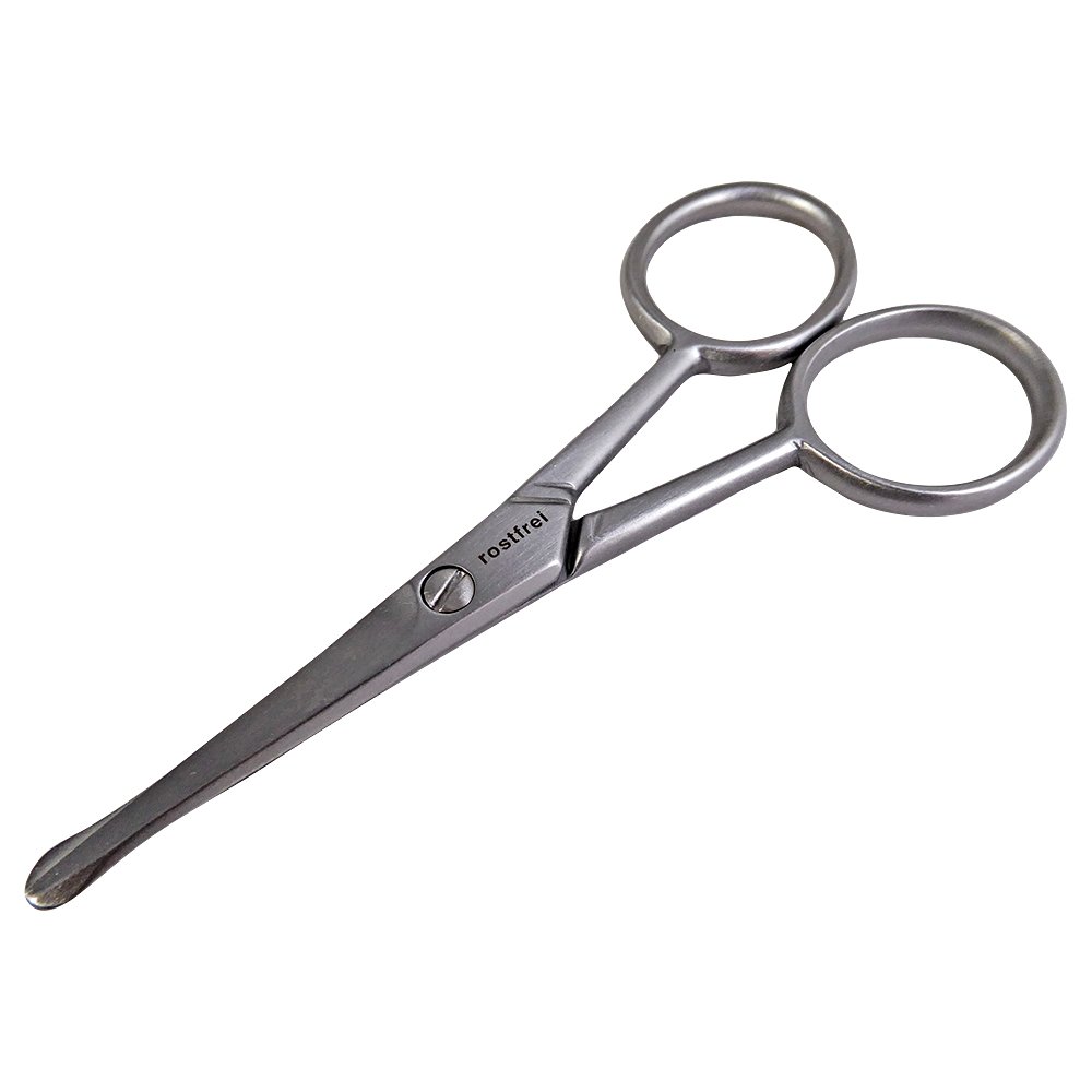 Ciseaux arrondis EKS 9 cm la haute précision pour nez et oreilles