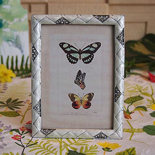 WYH Fotorahmen Legierungsfoto-Frame, Rechteck-Fotorahmen, Diamant-Nieten-Bilderrahmen, Studienschlafzimmer Wohnzimmer… – Bild 4