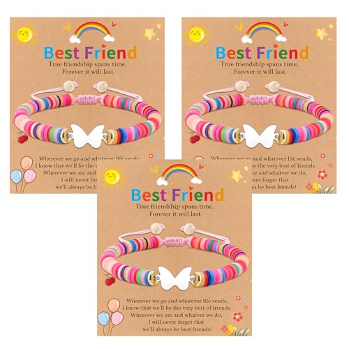 Image of 2 /3 /4 Pcs Best Friend Bracelet Heart /Butterfly /Infinity /Unicorn Matching Handmade Friendship Sister BFF Best Friends Bracelet Birthday Gifts for Her