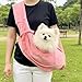 Crossbody Pet Carrier Sling with 4.7 in Wide Strap, Hands-Free for Small Dogs, Polyester Travel Bag, Cat & Dog Friendly