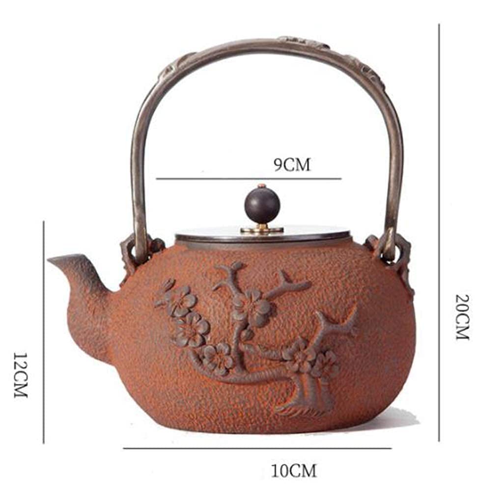 Teiera Tetsubin in ghisa giapponese Teiere fatte a mano tradizionale in ghisa arrugginita bollitore per tè 1.2L teiera set da tè per tè sfuso accessori per il tè