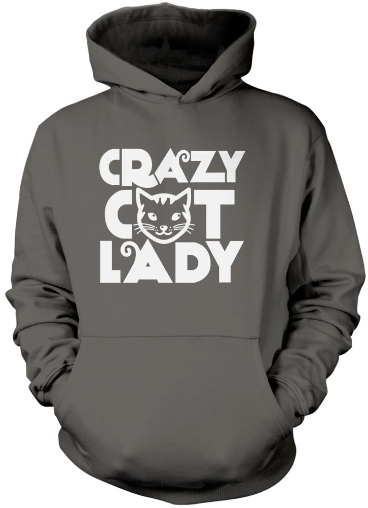 Crazy Cat Lady Unisex Hoodie - Grey Medium