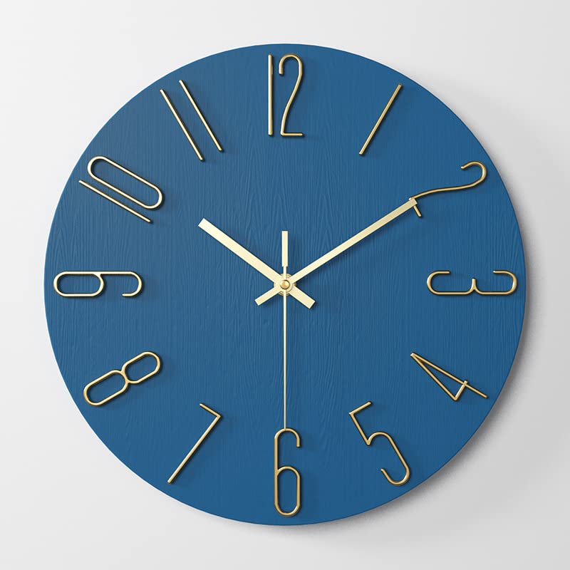 LORESJOY 30cm Horloge Murale Silencieuse, Moderne Horloge Murale Ronde, 12 Pouces 3D Horloge Murale Quartz Design Minimaliste Moderne Pendule Murale pour Salon, Cuisine, Bureau, Chambre