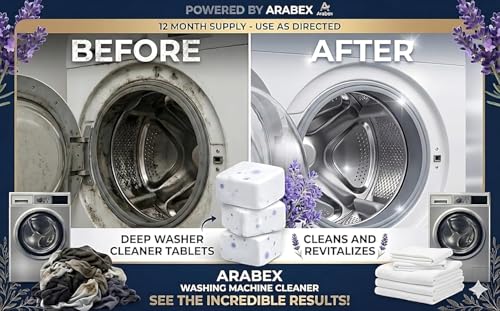 Image of Washing Machine Cleaner Tablets (17 Tablets) | Drum & Pipe Deep Cleaner | Lavender Scent | Removes Odour, Limescale & Residue | For Front Load & Top Load Fully Automatic Washing Machines