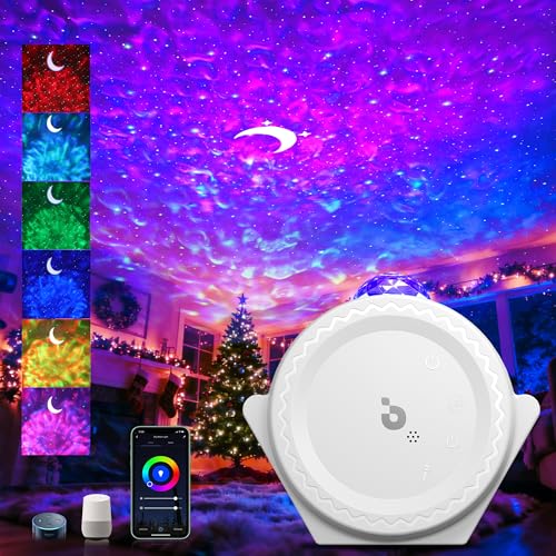 IKHDCYH Proiettore LED intelligente cielo stellato, proiettore Wi-Fi stellato 3D Galaxy con controllo app/vocale, timer, compatibile con Alexa/Google Assistant