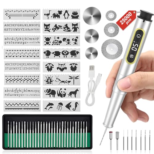 Electric Engraving Pen Tool Kit, USB Rechargeable