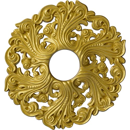 Image of Ekena Millwork CM19ORRGS Orrington Ceiling Medallion, Rich Gold