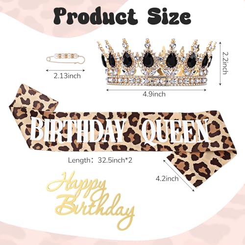 Suncalla 4 Pcs Cheetah Birthday Party Decorations Accessories,Black by Suncalla - Used condition - Image 2