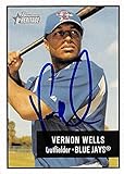 Sports Memorabilia Autograph Warehouse 343769 Vernon Wells Autographed Baseball Card - Toronto Blue Jays, FT 2003 Bowman Heritage No. 102