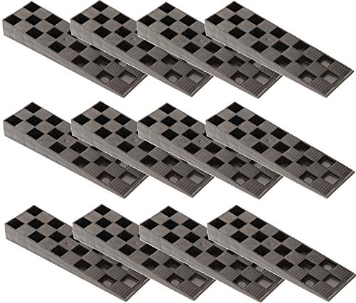 KOTARBAU® 25er Set Montagekeile Kunststoff 150 x 44 x 20 mm für Fenster Türen Türzarge Fensterrahmen Schwarz