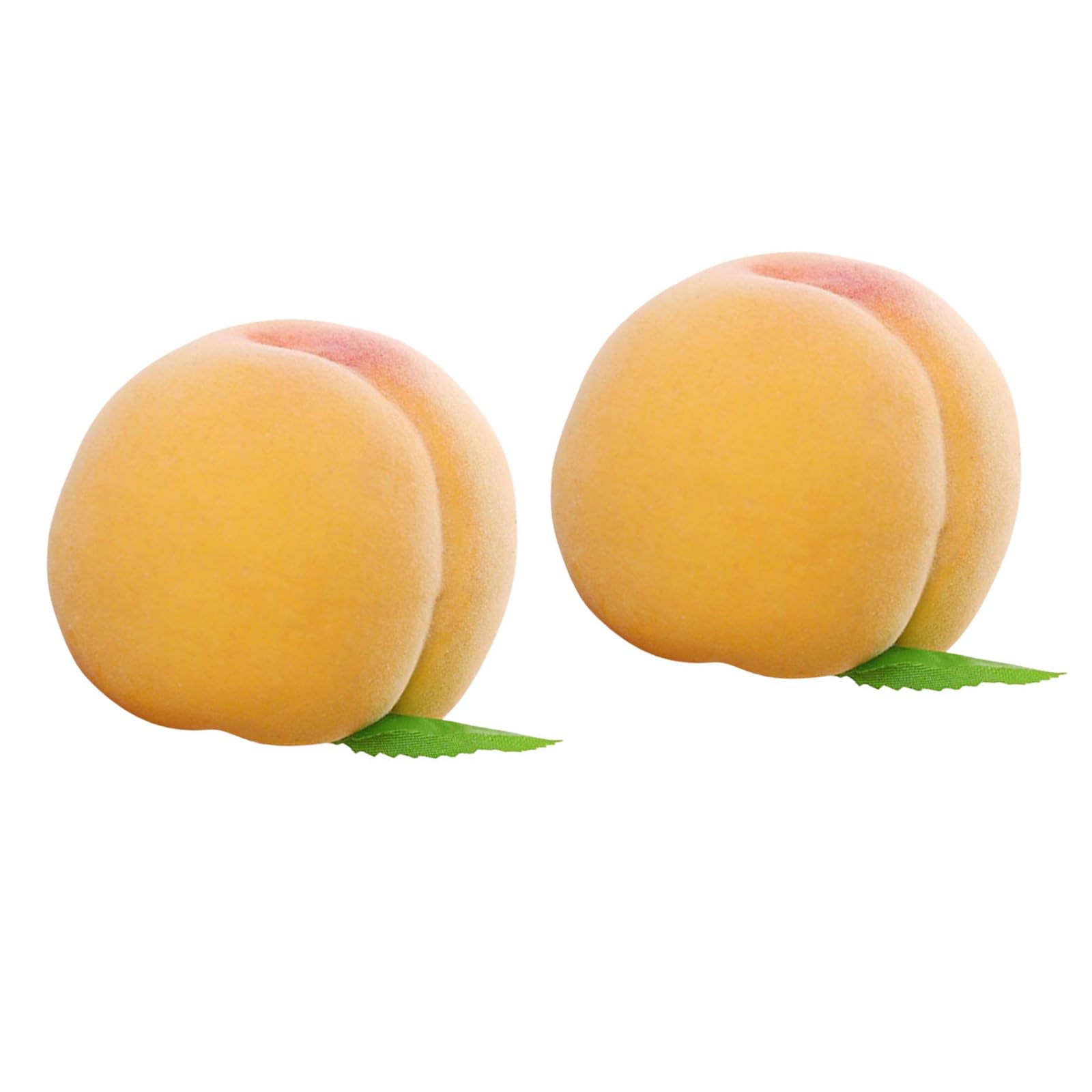 Hsyzygian 2Pieces Simulation Peach Artificial Fruit for Kitchen Decoration and Festival Celebration Peaches Economical Fruit