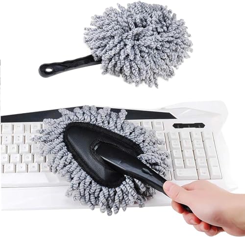 Image of Generic Super Soft Microfiber Car Dash Duster Brush for Car Cleaning Home Kitchen Computer Cleaning Brush Dusting Tool, Gray, MJHG321