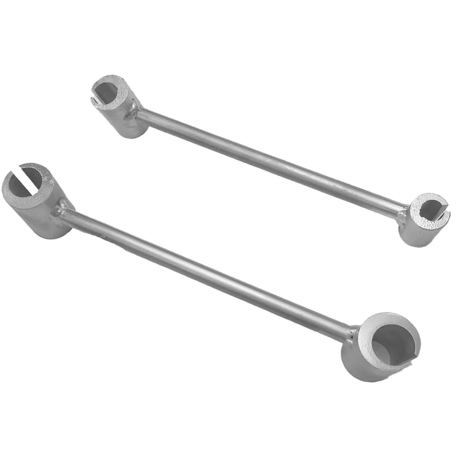 Jeu de 2 clés de réglage d'écartement de charnières, outil à double tête pour portes coupe-feu et de sécurité, tailles 14 mm, 19 mm, 2 mm et 25 mm. Idéal pour la réparation et l'entretien des portes.