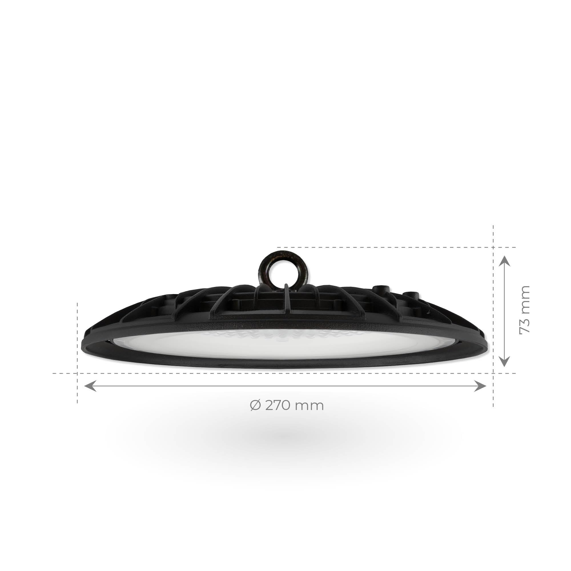 Ledvion - LED High Bay, IP65, 100W, 110 lm/W, Neutral White, 4000K, Ceiling Lights, Garage Lighting, Work Light, Factory, Warehouse - Image 3