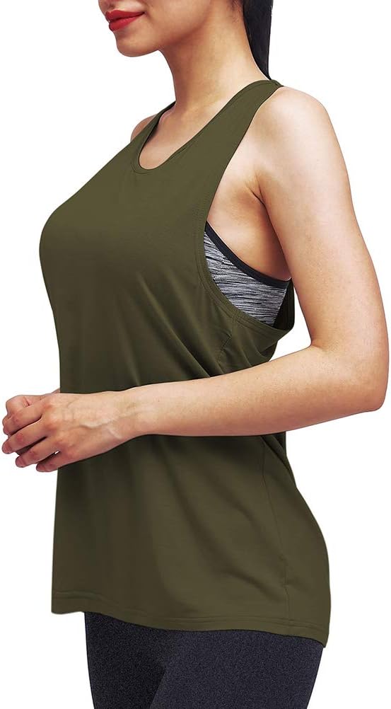 Mippo Workout Tops for Women Yoga Athletic Shirts Tank Tops Gym Summer Workout Clothes - Image 4