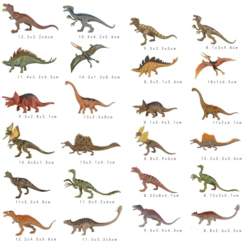 Mallexo Store Mallexo 24PCs Mini Realistic Dinosaurs Animal 24 Pieces - Image 6