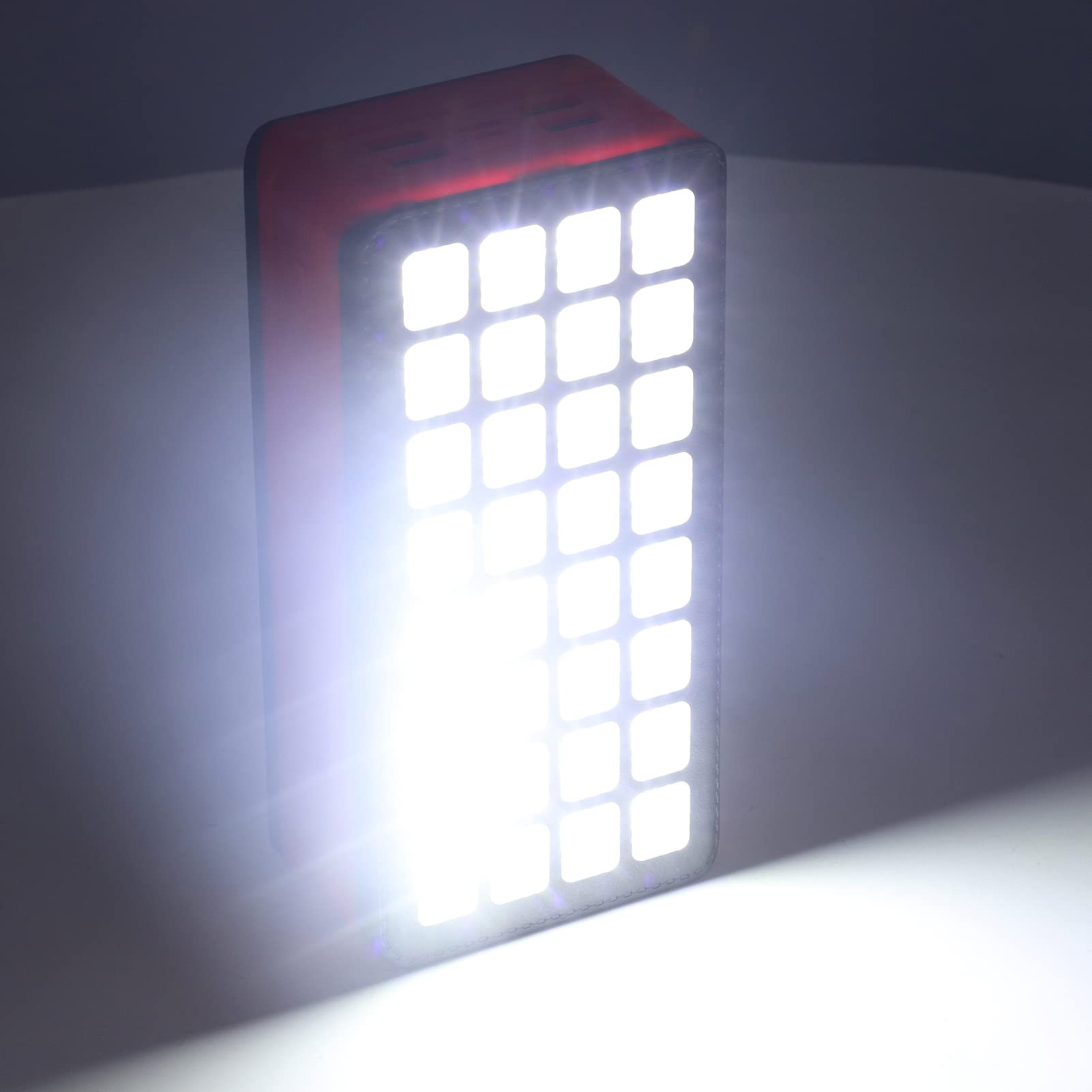 Caricabatterie Portatile For Telefono, Power Bank Solare Di Grande Capacità Da 50000 MAh Con 32 Lampadine A LED, Luce Forte E Bassa, Batteria Esterna A Ricarica Rapida For Emergenza Pesca
