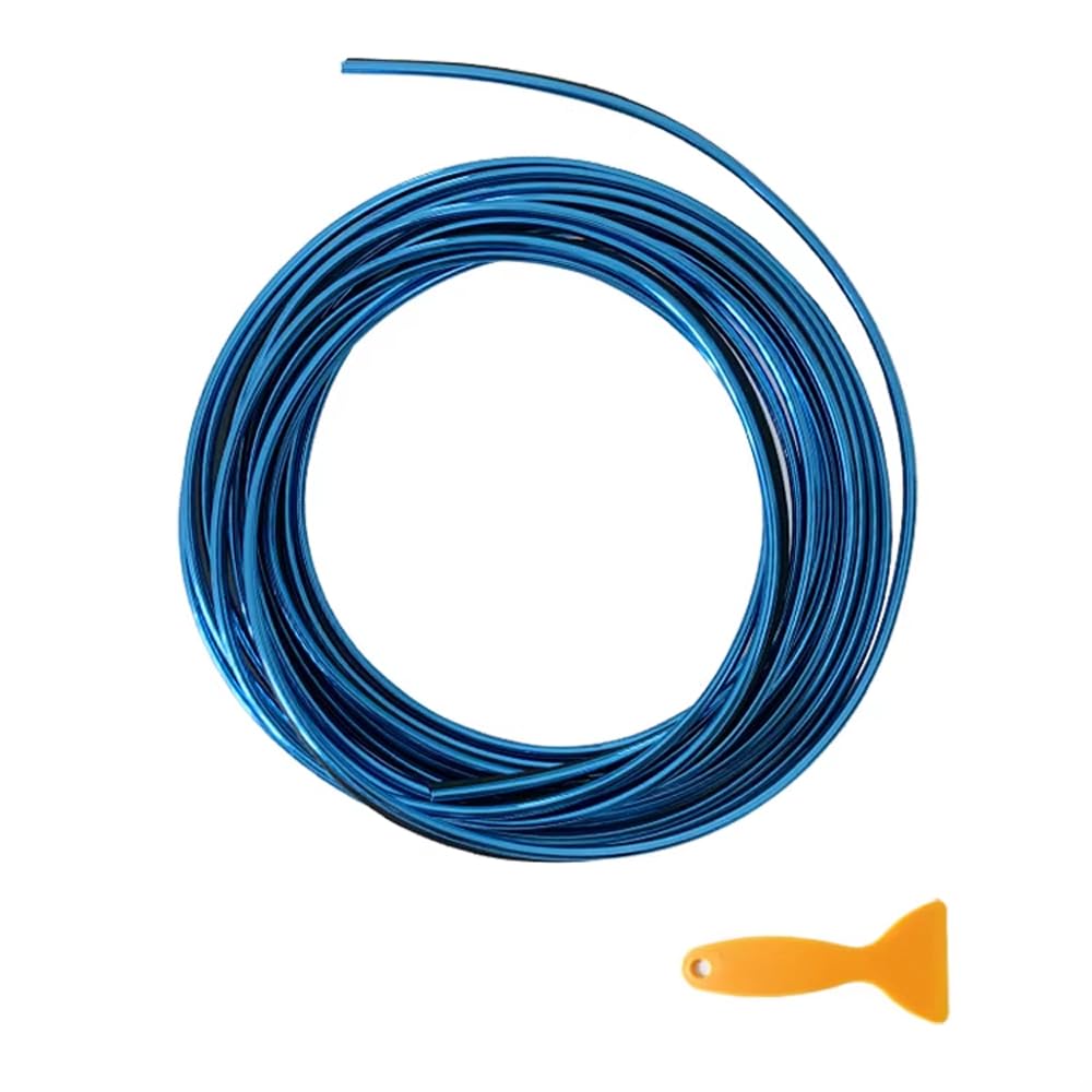 QIZUN 5M Car Moulding Decoration Flexible Strips for Mazda 3 6 Atenza Axela Demio CX3 CX5 MP MS RX8 CX-7 CX-9, Interior Trim Strip Car Cover Trim Dashboard Door Edgein,Blue